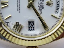 Day Date 228238 40mm 904L YG 1:1 AR+F Best Edition White Dial Roman Markers on YG President Bracelet SA3255