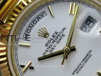 Day Date 228238 40mm 904L YG 1:1 AR+F Best Edition White Dial Roman Markers on YG President Bracelet SA3255