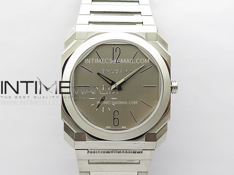 Octo Finissimo SS BVF 1:1 Best Edition Gray Dial on SS Bracelet Asian Micro Rotor Movement