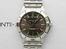 Chronomat 40mm GMT SS TWSF 1:1 Best Edition Gray Dial on SS Bracelet A2836