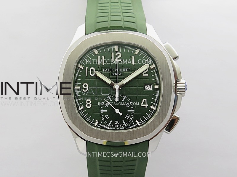 Aquanaut 5968 SS YLF Best Edition Green Dial on Green Rubber Strap A520