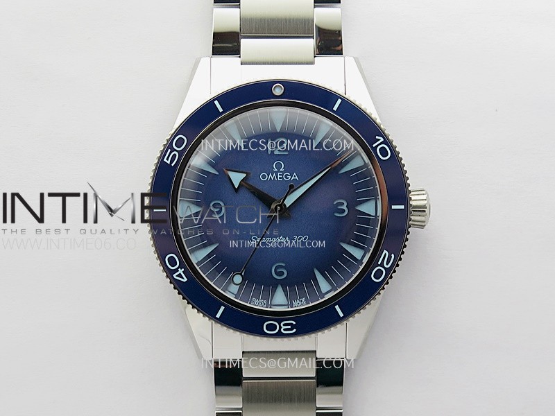 Seamaster 300 Master Spectre 234.30.41.21.03.002 SS VSF Best Edition Blue Dial on Bracelet A8912