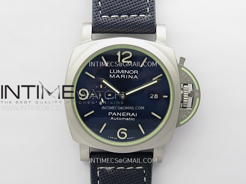 PAM1117 70 Years Ti Case TTF Best Edition Blue Dial on Blue Kevlar Composite Strap P.9010 Clone