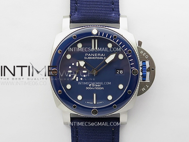 PAM1289 Y TTF Best Edition Blue Dial on Blue Leather Strap P.900 Clone