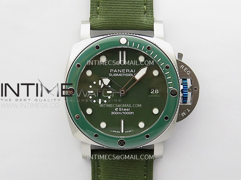 PAM1287 V TTF Best Edition Green Dial on Green Leather Strap P.900 Clone