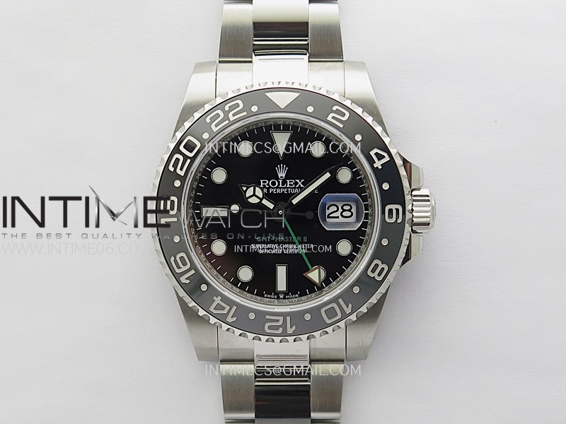 GMT-Master II 126710 GRNR Black/Gray Ceramic 904L SS 3EF 1:1 Best Edition Black Dial On Oyster Bracelet VR3285 CHS