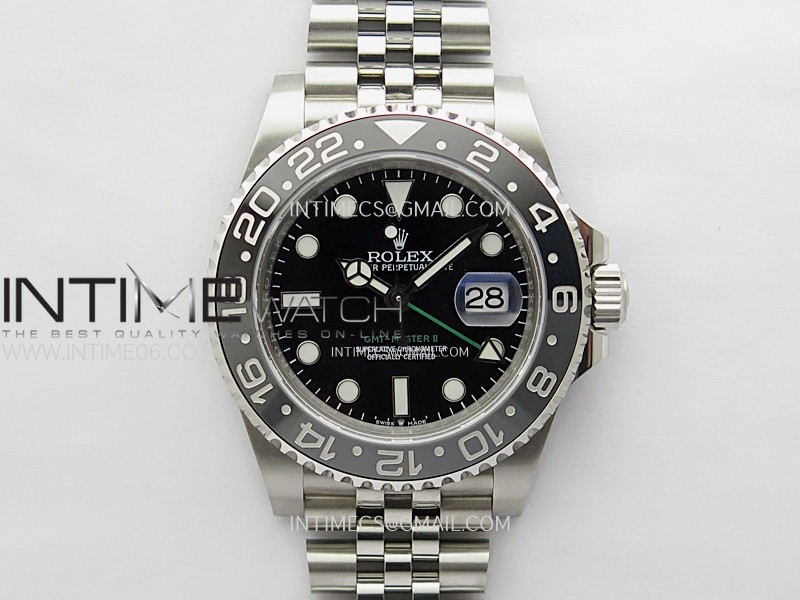 GMT-Master II 126710 GRNR Black/Gray Ceramic 904L SS 3EF 1:1 Best Edition Black Dial On Jubliee Bracelet VR3285 CHS