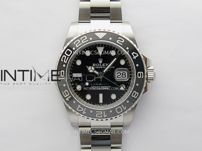 GMT-Master II 126710 GRNR Black/Gray Ceramic 904L SS AR+F 1:1 Best Edition Black Dial on Oyster Bracelet VR3285 CHS