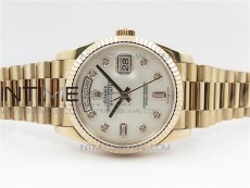 Day-Date 36 128239 RG BP Best Edition White MOP Crystal Markers Dial on RG President Bracelet