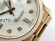 Day-Date 36 128239 RG BP Best Edition White MOP Crystal Markers Dial on RG President Bracelet
