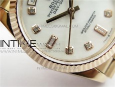 Day-Date 36 128239 RG BP Best Edition White MOP Crystal Markers Dial on RG President Bracelet