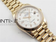 Day-Date 36 128239 RG BP Best Edition White MOP Crystal Markers Dial on RG President Bracelet