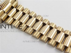 Day-Date 36 128239 RG BP Best Edition White Sticks Markers Dial on RG President Bracelet