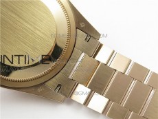 Day-Date 36 128239 RG BP Best Edition White Sticks Markers Dial on RG President Bracelet