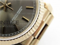 Day-Date 36 128239 RG BP Best Edition Gray Sticks Markers Dial on RG President Bracelet