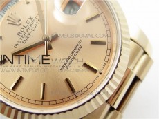 Day-Date 36 128239 RG BP Best Edition Pink Gold Sticks Markers Dial on RG President Bracelet