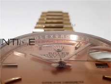 Day-Date 36 128239 RG BP Best Edition Pink Gold Sticks Markers Dial on RG President Bracelet