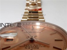 Day-Date 36 128239 RG BP Best Edition Pink Gold Sticks Markers Dial on RG President Bracelet