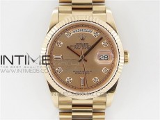 Day-Date 36 128239 RG BP Best Edition Pink Gold Crystal Markers Dial on RG President Bracelet