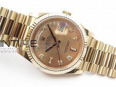 Day-Date 36 128239 RG BP Best Edition Pink Gold Crystal Markers Dial on RG President Bracelet