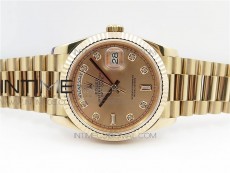 Day-Date 36 128239 RG BP Best Edition Pink Gold Crystal Markers Dial on RG President Bracelet