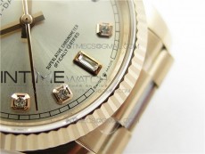 Day-Date 36 128239 RG BP Best Edition Silver Crystal Markers Dial on RG President Bracelet