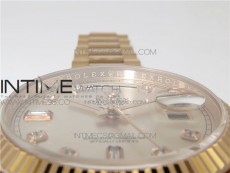 Day-Date 36 128239 RG BP Best Edition Silver Crystal Markers Dial on RG President Bracelet