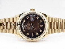 Day-Date 36 128239 RG BP Best Edition Brown Crystal Markers Dial on RG President Bracelet
