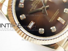 Day-Date 36 128239 RG BP Best Edition Brown Crystal Markers Dial on RG President Bracelet