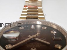Day-Date 36 128239 RG BP Best Edition Brown Crystal Markers Dial on RG President Bracelet