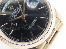 Day-Date 36 128239 RG BP Best Edition Black Sticks Markers Dial on RG President Bracelet