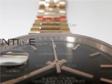 Day-Date 36 128239 RG BP Best Edition Black Sticks Markers Dial on RG President Bracelet