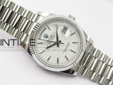 Day-Date 36 128239 SS BP Best Edition White Sticks Markers Dial on SS President Bracelet