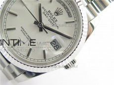 Day-Date 36 128239 SS BP Best Edition White Sticks Markers Dial on SS President Bracelet