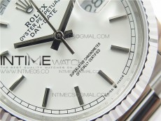 Day-Date 36 128239 SS BP Best Edition White Sticks Markers Dial on SS President Bracelet