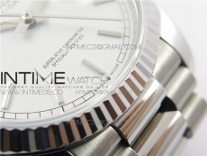 Day-Date 36 128239 SS BP Best Edition White Sticks Markers Dial on SS President Bracelet
