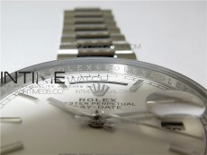 Day-Date 36 128239 SS BP Best Edition White Sticks Markers Dial on SS President Bracelet