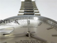 Day-Date 36 128239 SS BP Best Edition White Sticks Markers Dial on SS President Bracelet