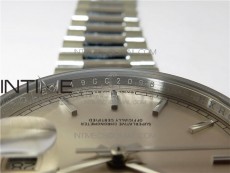 Day-Date 36 128239 SS BP Best Edition Silver Sticks Markers Dial on SS President Bracelet