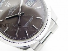 Day-Date 36 128239 SS BP Best Edition Brown Sticks Markers Dial on SS President Bracelet