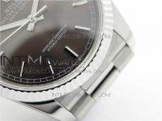 Day-Date 36 128239 SS BP Best Edition Brown Sticks Markers Dial on SS President Bracelet