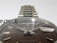 Day-Date 36 128239 SS BP Best Edition Brown Sticks Markers Dial on SS President Bracelet