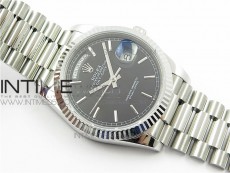 Day-Date 36 128239 SS BP Best Edition Black Stick Markers Dial on SS President Bracelet
