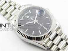Day-Date 36 128239 SS BP Best Edition Black Stick Markers Dial on SS President Bracelet