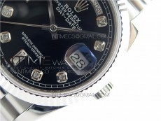 Day-Date 36 128239 SS BP Best Edition Black Crystal Markers Dial on SS President Bracelet