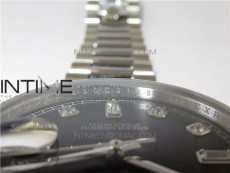 Day-Date 36 128239 SS BP Best Edition Black Crystal Markers Dial on SS President Bracelet