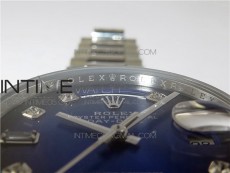 Day-Date 36 128239 SS BP Best Edition Blue Crystal Markers Dial on SS President Bracelet