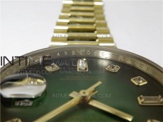 Day-Date 36 128239 YG BP Best Edition Green Crystal Markers Dial on YG President Bracelet