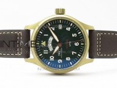 Pilot UTC Bronzo IW327101 ZF 1:1 Best Edition Dark Green Dial on Brown Leather Strap A35111