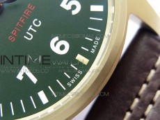 Pilot UTC Bronzo IW327101 ZF 1:1 Best Edition Dark Green Dial on Brown Leather Strap A35111